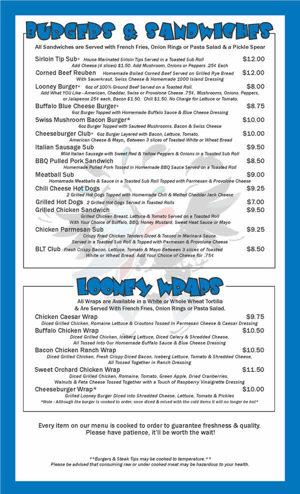 Looney Bin Bar & Grill Weirs Beach NH Restaurant and Loung